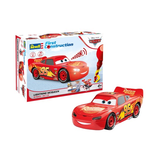 Lightning Mcqueen Disney-Cars (Light & Sound) Revell First Construction  Bouwpakket Voor 4+ Jaar