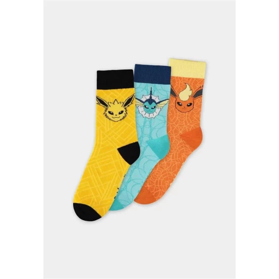 Pokemon Socks 3-Pack Eevee Evolution 35-38