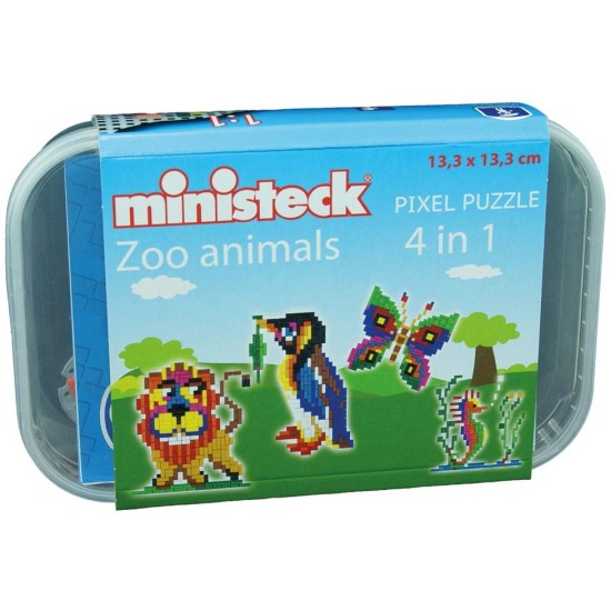 Ministeck Zoo Animals 4In1 - Plastic Box - 500Pcs