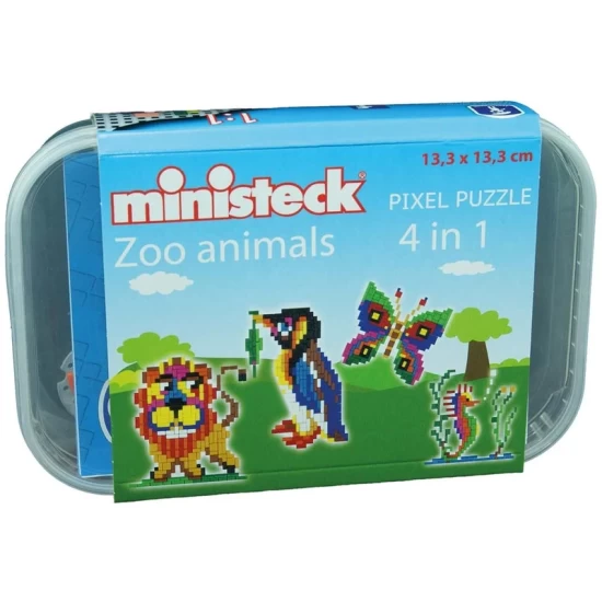 Ministeck Zoo Animals 4In1 - Plastic Box - 500Pcs Ministeck Zoo Animals 4In1 - Plastic Box - 500Pcs