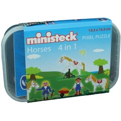 Ministeck Horses 4In1 - Plastic Box - 500Pcs Ministeck Horses 4In1 - Plastic Box - 500Pcs