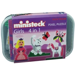 Ministeck Girls 4In1 - Plastic Box - 500Pcs Ministeck Girls 4In1 - Plastic Box - 500Pcs
