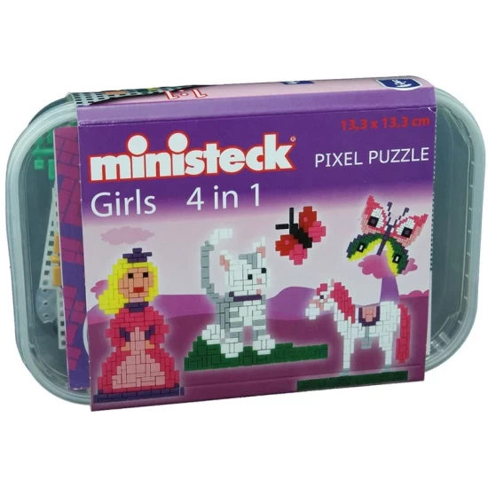 Ministeck Girls 4In1 - Plastic Box - 500Pcs Ministeck Girls 4In1 - Plastic Box - 500Pcs