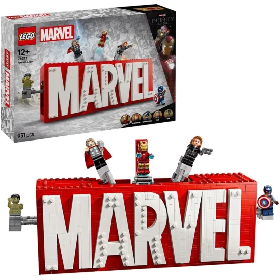 Lego Marvel Super Heroes 76313 Marvel Logo & Minifiguren