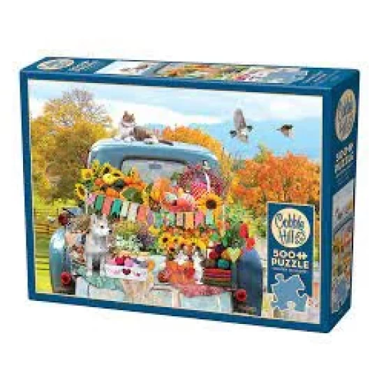 Cobble Hill Puzzle 500 Pieces - Country Truck In Autumn