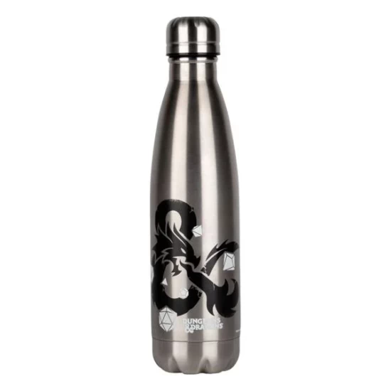 Dungeons  And  Dragons Thermo Water Bottle Logo Silver