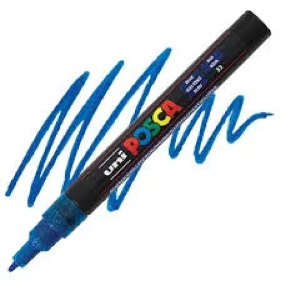 Posca Verfmarker (Conisch) Fijn Glitter: Donker Blauw