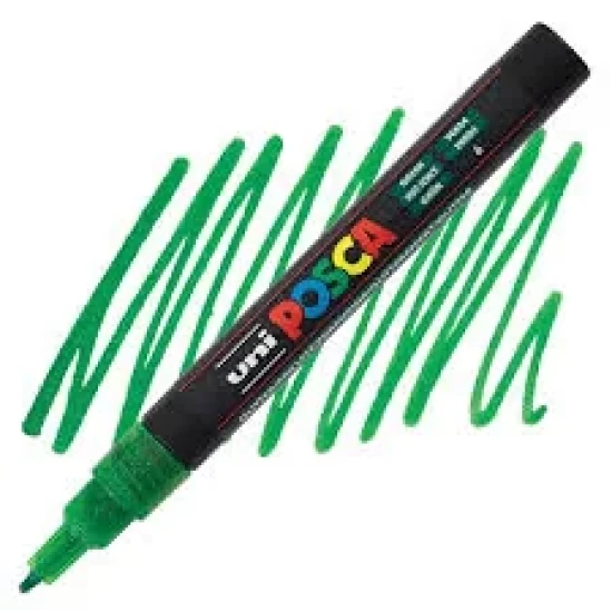 Posca Verfmarker (Conisch) Fijn Glitter: Donker Groen