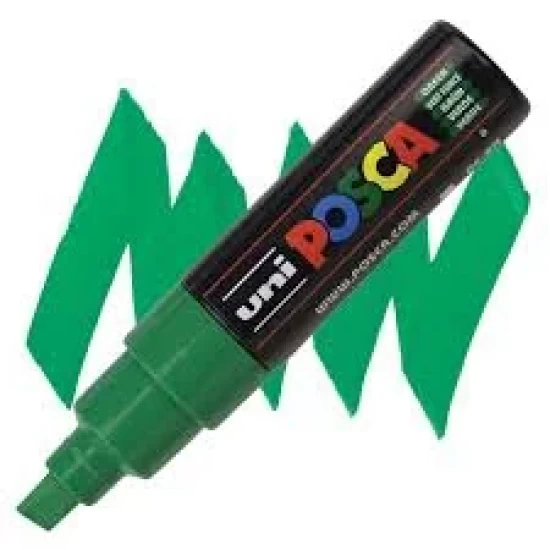 Posca Verfmarker (Schuine Punt) Dik: Donkergroen