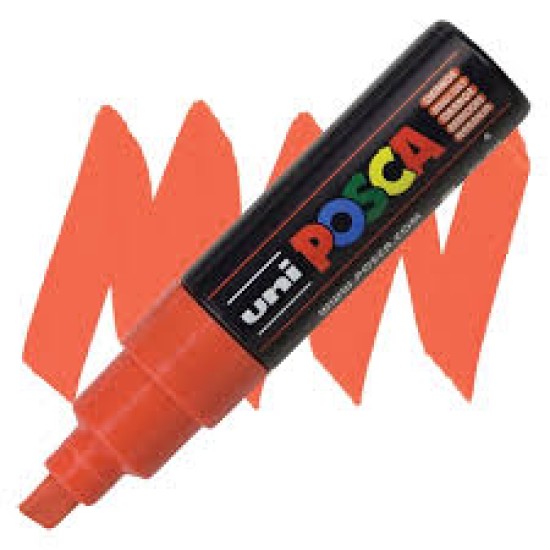 Posca Verfmarker (Schuine Punt) Dik: Donkeroranje