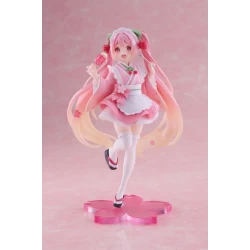 Hatsune Miku Pvc Statue Newley Written Sakura Miku Japanese Cafe Ver. Reissue 18 Cm
