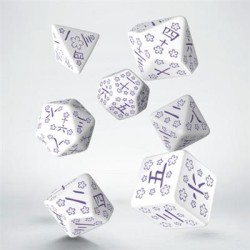 Japanese Dice Set – Blue Star Lotus (7 Stuks)