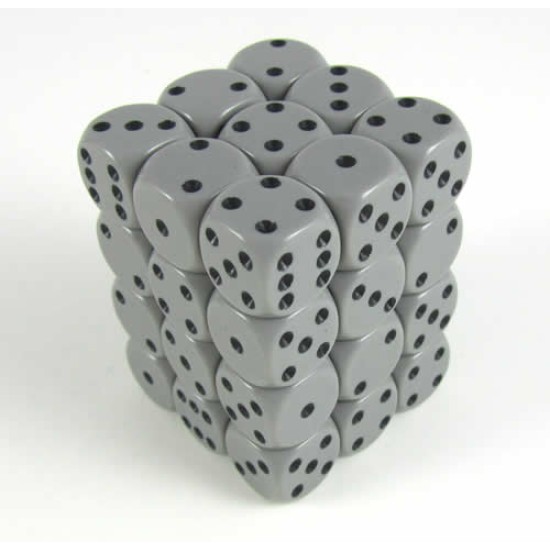 Dice Set Opa Dark Grey/Black 12Mm (36) Dice Set Opa Dark Grey/Black 12Mm (36)