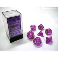 Dice Set Opa Poly Lt. Purple/White (7) Dice Set Opa Poly Lt. Purple/White (7)