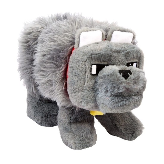 A Minecraft Movie Plush Figure Dennis The Wolf 20 Cm