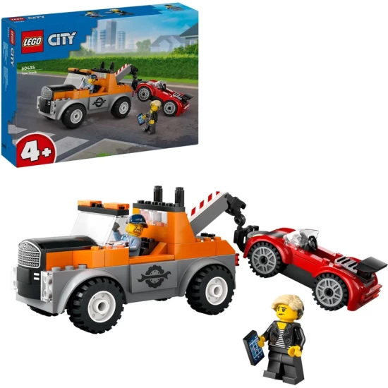 Lego City 60435 Sleepwagen En Sportautoreparatie