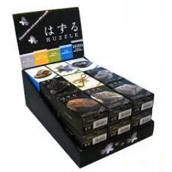Huzzle Cardboard Display With 27 Cast Puzzles: 6X 6Stars 9X 5Stars 6X 4Stars 3X 3Stars 2X 2Stars 1X 1Star Puzzles