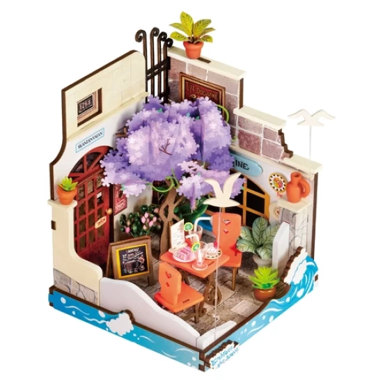 Robotime Diy Huisje Sea Holiday Restaurant Ds039 10×9X13Cm