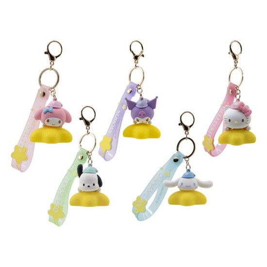 Sanrio Light-Up Star Series Keychain With Hand Strap Hello Kitty And Friends