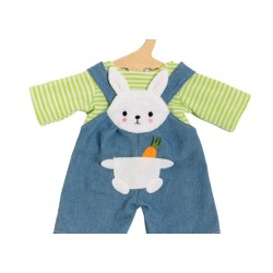 Poppen Tuinbroek Met Gestreept Shirt Bunny Lou 35-45 Cm Poppen Tuinbroek Met Gestreept Shirt Bunny Lou 35-45 Cm