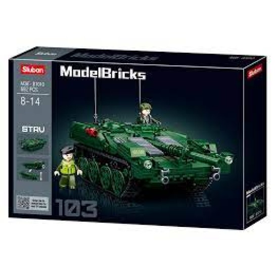 Nieuw - Modelbricks-Strv103 Main Battle Tank 692Pcs