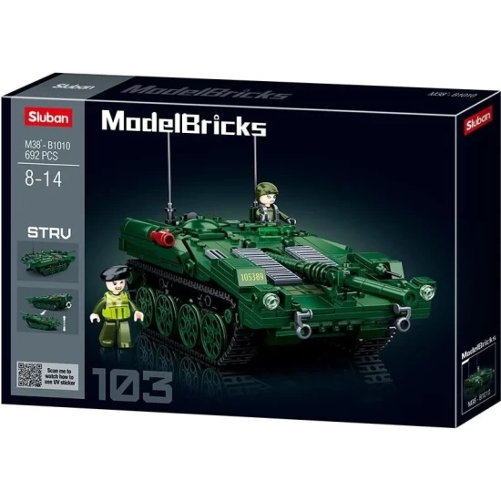 Nieuw - Modelbricks-Strv103 Main Battle Tank 692Pcs