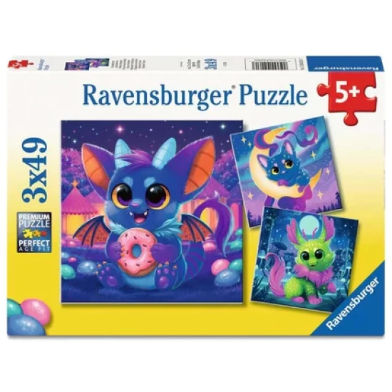Puzzels Voor Kinderen 3X49 Stukken - Kleine Monsters Puzzels Voor Kinderen 3X49 Stukken - Kleine Monsters