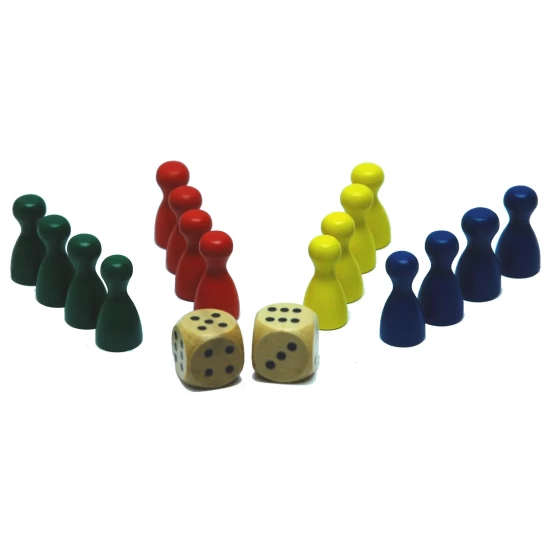 Pionnen Set Ludo 4X4 Kl.ass.24Mm.in Zak Pionnen Set Ludo 4X4 Kl.ass.24Mm.in Zak