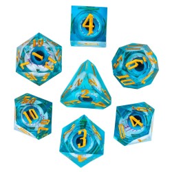 Dobbelst.set Oog Liquid Blauw Brick Dobbelst.set Oog Liquid Blauw Brick