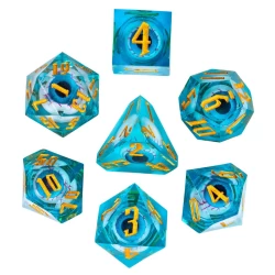 Dobbelst.set Oog Liquid Blauw Brick Dobbelst.set Oog Liquid Blauw Brick