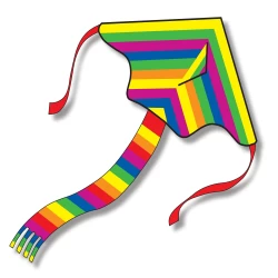 Vlieger Delta Rainbowtail M.streep.1Ln Vlieger Delta Rainbowtail M.streep.1Ln