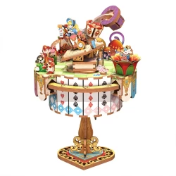Tonecheer Muziekdoosje Diy 3D Houten Puzzel Alices Tea Party Tq073 137132209Cm Tonecheer Muziekdoosje Diy 3D Houten Puzzel Alices Tea Party Tq073 137132209Cm