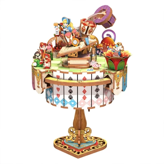 Tonecheer Muziekdoosje Diy 3D Houten Puzzel Alices Tea Party Tq073 137132209Cm