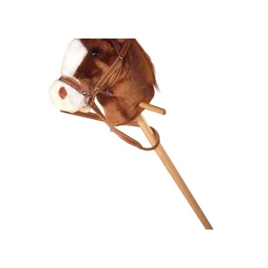 Houten Stokpaard Met Geluid Bruin Houten Stokpaard Met Geluid Bruin
