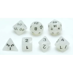 Dobbelstenen Set Wit Marmer/Parelmoer Dobbelstenen Set Wit Marmer/Parelmoer