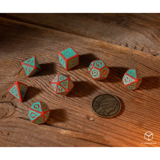 The Witcher Dice Set – Triss – Merigold The Fearless (7 Pcs + Coin) (U)