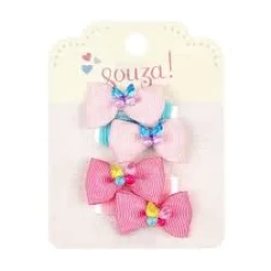 Hair Elastics Leonore Bow (4 Pcs/Card 1 Card) Hair Elastics Leonore Bow (4 Pcs/Card 1 Card)