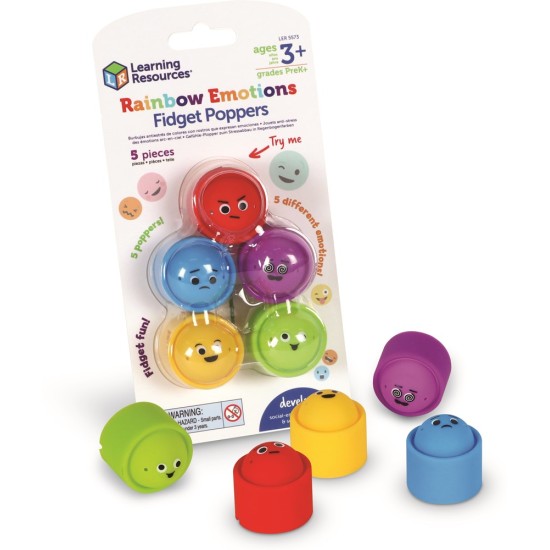 Learning Resources - Rainbow Emotion Fidget Poppers