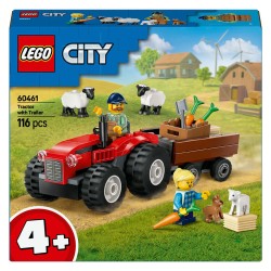 Lego City 60461 Rode Tractor Met Aanhanger En Schapen Lego City 60461 Rode Tractor Met Aanhanger En Schapen