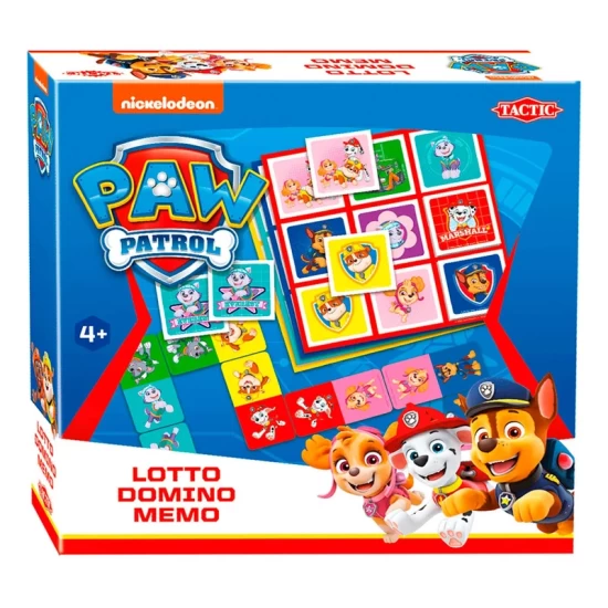 Paw Patrol 3-In-1: Memo – Lotto – Domino