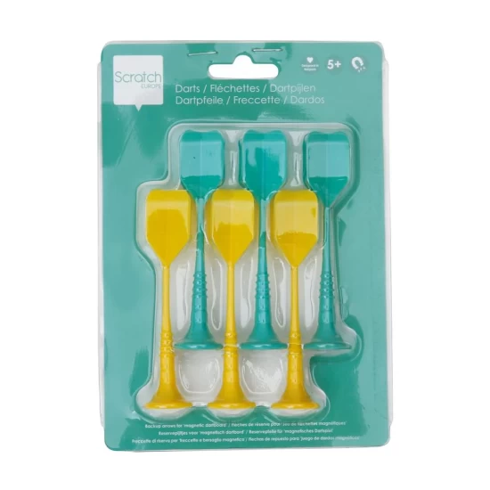 Scratch Active Play: Magnetische Darts - Set Blauw/Geel Diam.2.5X9Cm