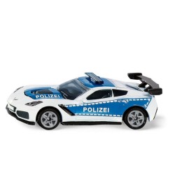 Siku Politiewagen Chevrolet Corvette Zr1 Politiespeelgoed Metaal/Kunststof Blauw/Wit Opklapbare Motorkap