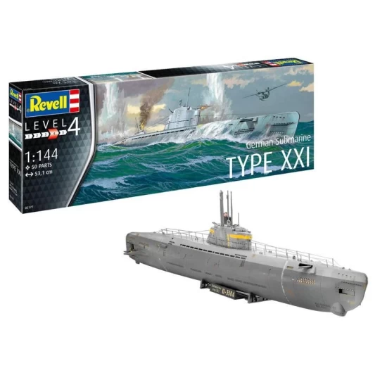 German Submarine Type Xxi Revell Modelbouwpakket