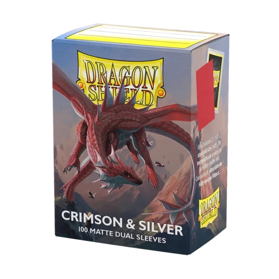 Sleeves Ds Matte Dual Crimson & Silver (100)