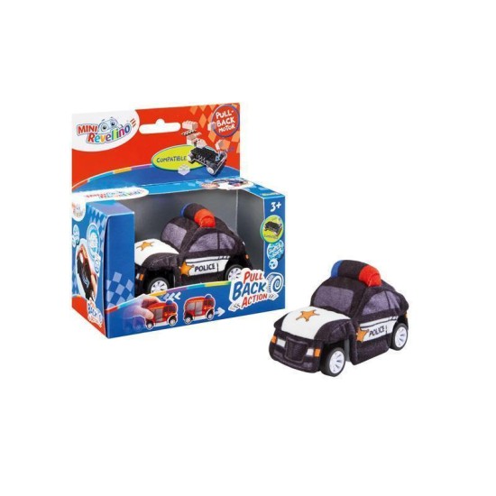 Mini Revellino Police Car Mini Revellino Pluchen Voertuig Voor Vanaf 2 Jaar
