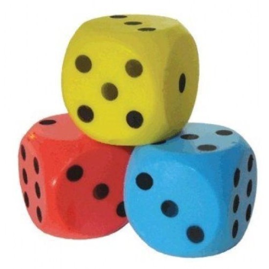 Dobbelsteen Schuimrubber 15 Cm. Rood