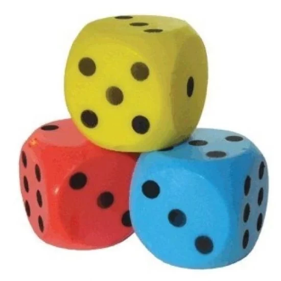 Dobbelsteen Schuimrubber 15 Cm. Rood