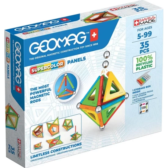 Geomag Supercolor Panels Recycled 35 Pcs Geomag Supercolor Panels Recycled 35 Pcs