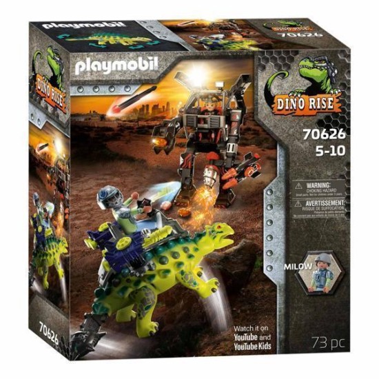 Playmobil Dino Rise Saichania Verdediging Van De Vechtersbazen - 70626