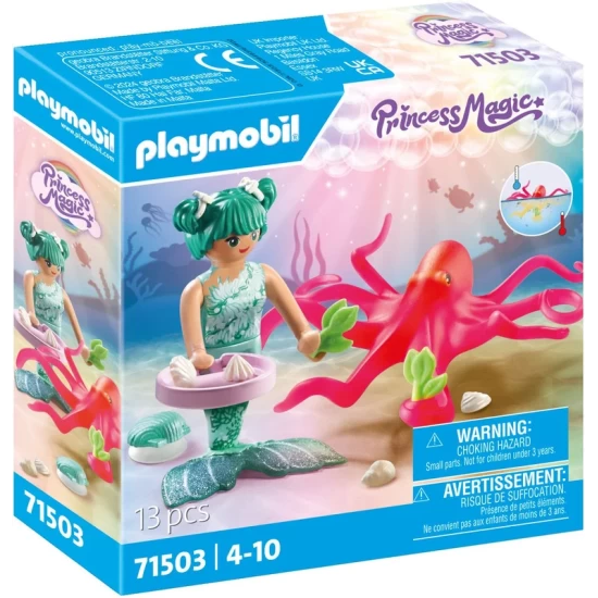 Playmobil Princess Magic Zeemeermin Met Van Kleur Veranderende Octopus - 71503
